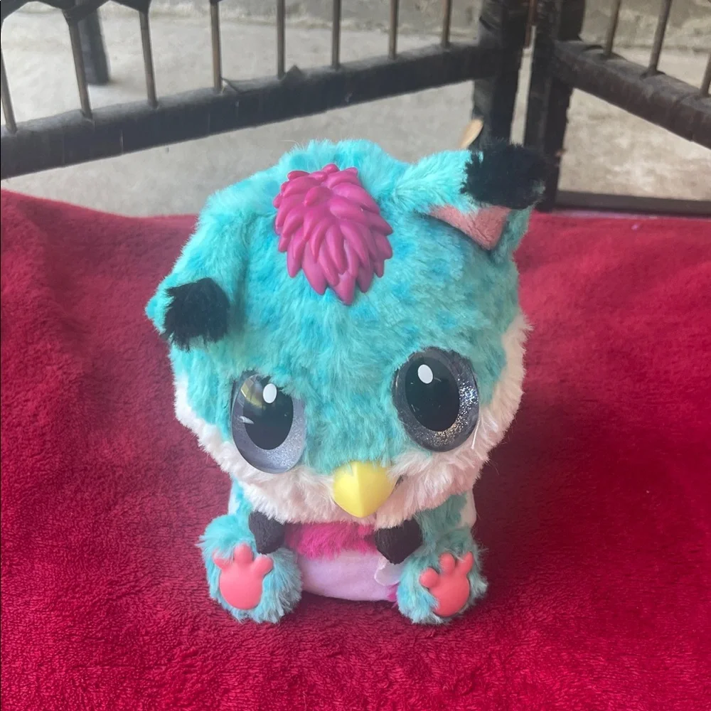 Charming Plush Owl Toy‎ with Pink and Yellow Details